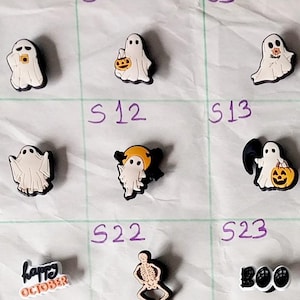 Halloween Ghost  shoe charms spooky Clogs Charms, cute ghosts Shoe Charms for Clogs, skeleton Shoe Charms,  Shoes, Fashion Accessories