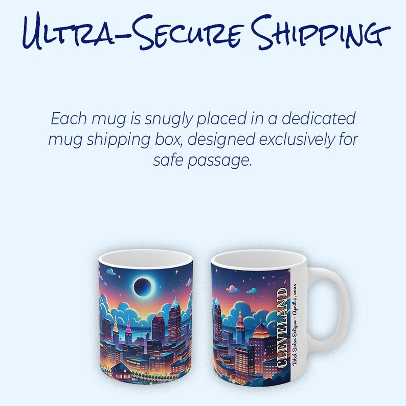 Cleveland Ohio 2024 Total Eclipse Mug, Cleveland Eclipse Mug for April
