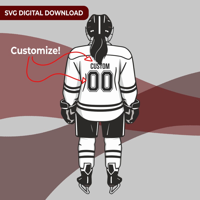 Hockey Girl Svg - Etsy