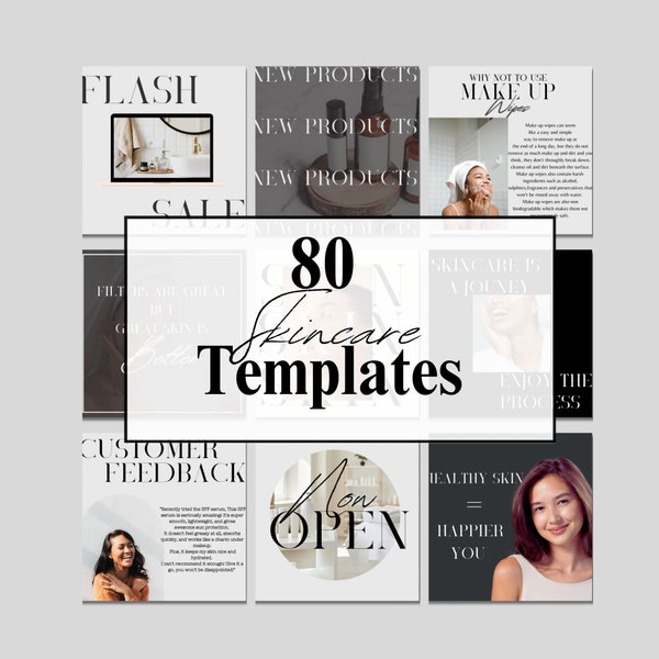 80 Skincare social media templates