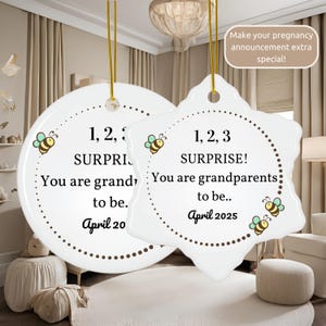 Expecting Ornament, Pregnancy Ornament, Gift for New Parents, Avocado Ornament, Last Christmas as Two Ornament, Cant wait 2 meet you