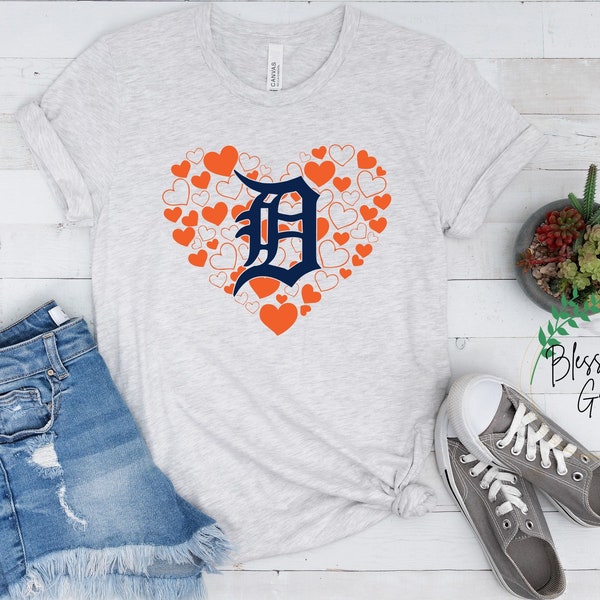 Tigers Heart SVG, Detroit Hearts SVG, Tigers baseball svg, Baseball Heart Svg, Tigers Heart PNG, Detroit baseball PNg