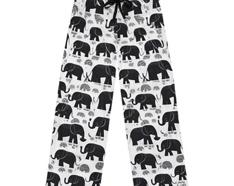 Pantalon de pyjama éléphant noir (AOP)