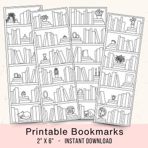 Signets de suivi de livre || Signets imprimables || Marque-pages à colorier || Marque-page numérique || Téléchargement instantané pour les amateurs de lecture