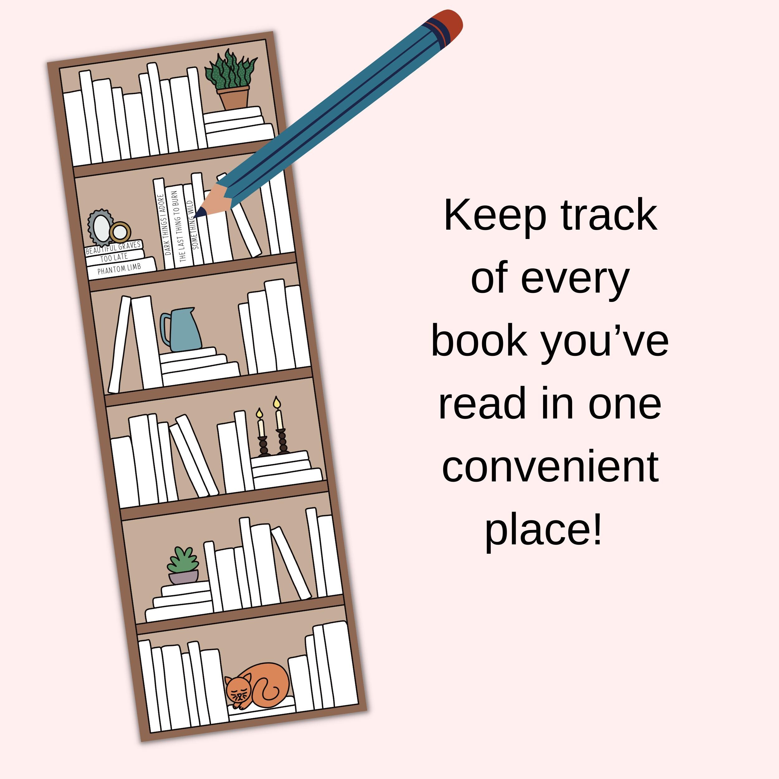 Book Tracker Bookmarks || Printable Bookmarks || Digital Bookmark ...