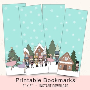 Nutcracker Bookmarks || Christmas Bookmarks || Printable Bookmark || Digital Bookmark || Instant Download for Book Lovers