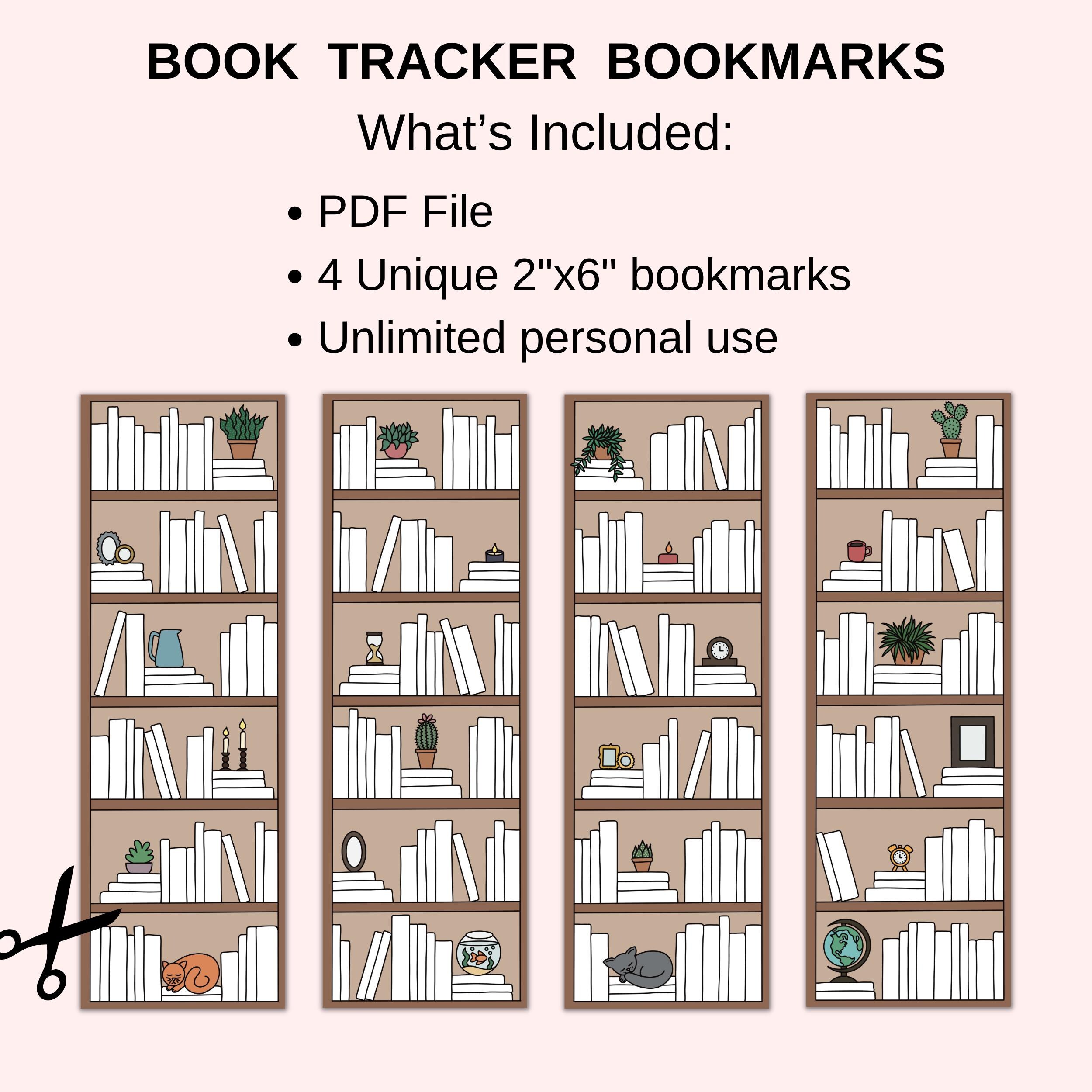 Book Tracker Bookmarks || Printable Bookmarks || Digital Bookmark ...