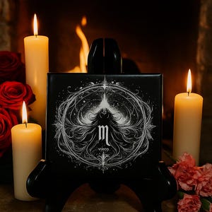 Virgo Zodiac Ceramic Tile – Mystical Astrological Wall Art | Celestial Gift | Leo Seasonal Decor