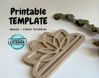 Paint Palette Pottery Slab Template: Ceramic & Jewelry Tray Design (Digital Download)