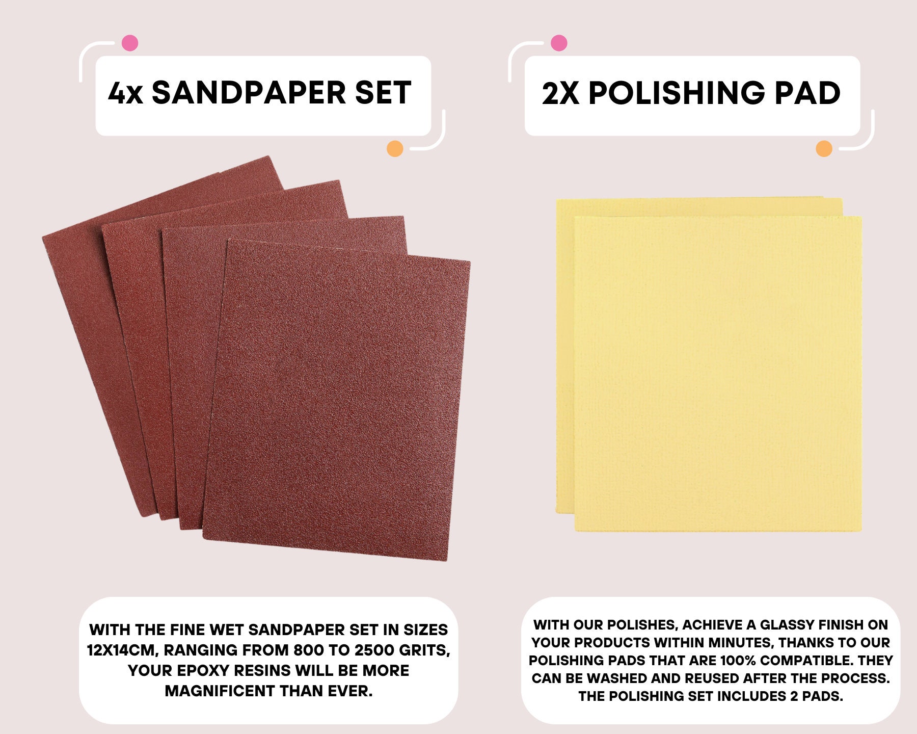 Epoxy Resin Polish Compound Kit Diamondinfused Epoxy Resin Polishing