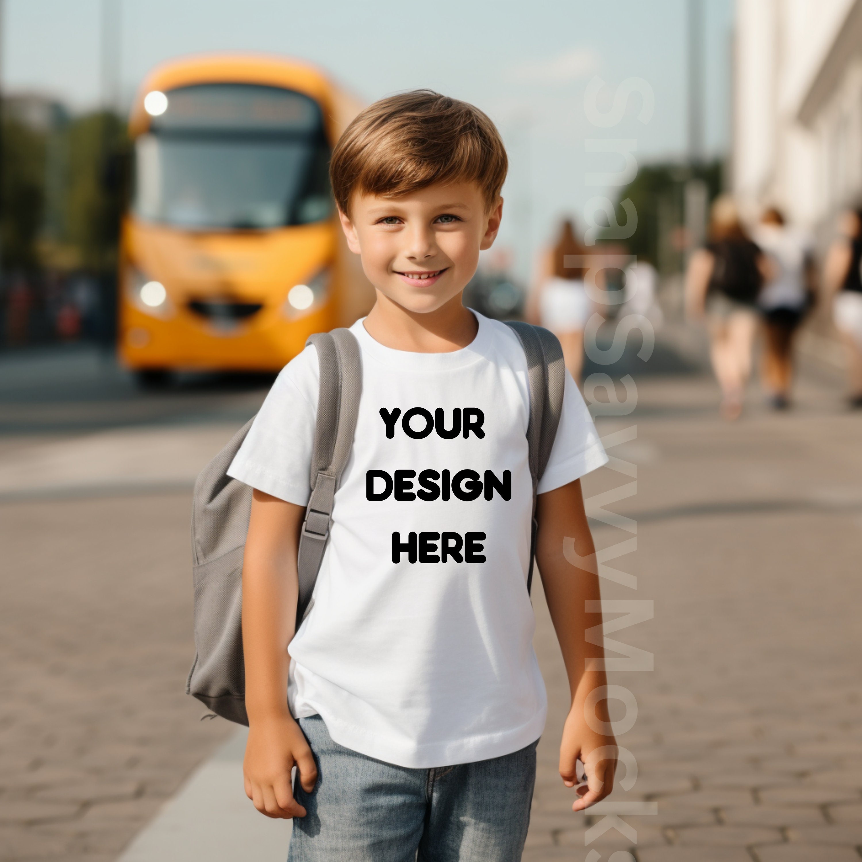 Gildan 5000B Mockup Gildan 5000B White Mockup Kid Mockup White T-shirt ...