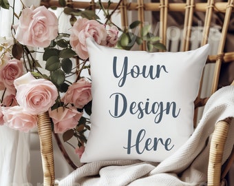 Maqueta de almohada Maqueta de almohada con estilo Maqueta de almohada de tiro Maqueta de almohada simple Maqueta de almohada de acento Maqueta de almohada Maqueta de almohada en blanco Archivo JPG