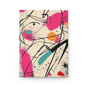 Abstract Colorful Scribble Journal, Hardcover Notebook