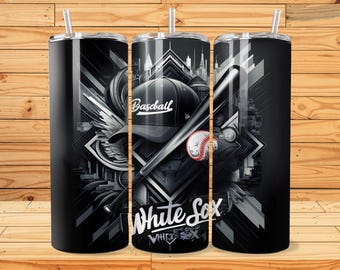 Baseball 20 oz skinny gobelet Wrap PNG, conception sans couture de gobelet mascotte de sport, modèle de téléchargement numérique de gobelet à sublimation 20 oz