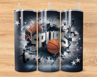 San Antonio Tumbler Wrap, 20oz Tumbler Design, Digital Download Only, Sublimation WRAPS, Basketball PNG, Spur Tumbler Wrap.