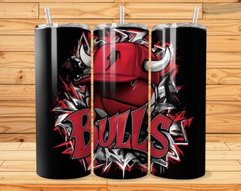 Chicago Tumbler Wrap, 20oz Tumbler Design, Digital Download Only, Sublimation WRAPS, Basketball PNG, Basketball Tumbler Wrap.