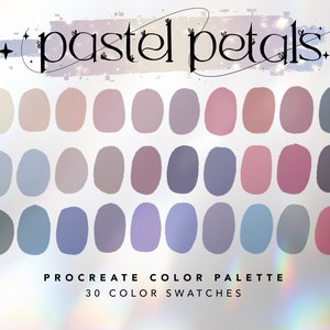 Pastel Petals Procreate Color Palette | Procreate | Soft Aesthetic Color Palette | iPad Art Illustration | Color Swatches | Digital Download