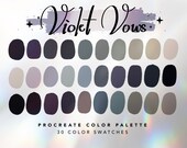 Violet Vows Procreate Color Palette | Procreate App | Goth Wedding Color Palette | Color Swatches | iPad Art Illustration | Digital Download