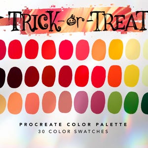 Trick-or-Treat Procreate Color Palette | Procreate App | Halloween Fall Colors | Color Swatches | iPad Art Illustration | Digital Download