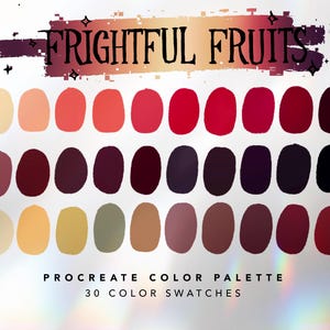 Frightful Fruits Procreate Color Palette | Procreate App | Halloween Fall Colors | Color Swatches | iPad Art Illustration | Digital Download