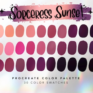 Sorceress Sunset Procreate Color Palette | Procreate | Summer Beach Palette | iPad Art Illustration | Color Swatches | Digital Download