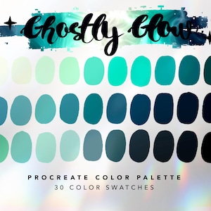 Ghostly Glow Procreate Color Palette | Procreate App | Halloween Color Palette | Color Swatches | iPad Art Illustration | Digital Download