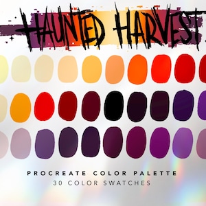 Haunted Harvest Procreate Color Palette | Procreate App | Halloween Fall Colors | Color Swatches | iPad Art Illustration | Digital Download