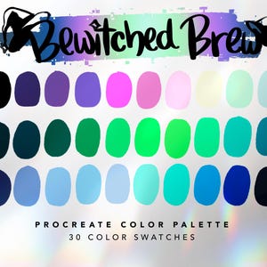 Bewitched Brew Procreate Color Palette | Procreate App | Halloween Potion Colors | Color Swatches | iPad Art Illustration | Digital Download