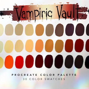 Vampiric Vault Procreate Color Palette | Procreate App | Dark Goth Color Palette | Color Swatches | iPad Art Illustration | Digital Download