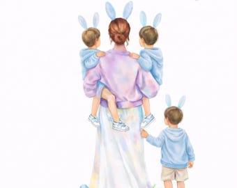 One Blessed Mama Easter Shirt | Christian Easter Mom Shirt | Bunny Ear Mom Shirt | Easter Mom Tee | Faith Based Easter Shirt | Mom of Boys E