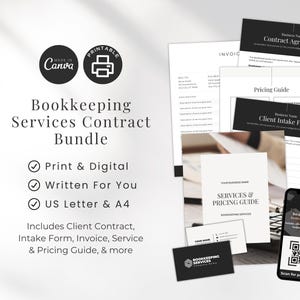 Bookkeeping Contract, Bookkeeping Small Business, Bookkeeping Templates, Editable Bookkeeping Agreement, Bookkeeping Agreement Template
