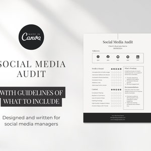 Social Media Audit | Canva Template