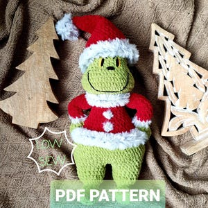 Mean Green Christmas Killjoy Cozy Christmas Thief Crochet Amigurumi pdf Pattern