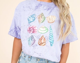 Cocco ragazza oceano ispirato stile sirena corea camicia da spiaggia ragazza adolescente regalo vestiti Kawaii vestiti preppy conchiglia cocco ragazza maglietta