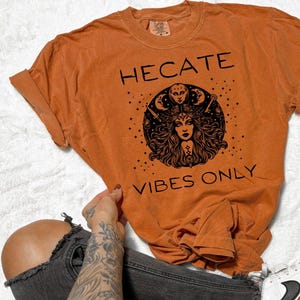 Hecate Shirt Hecate Goddess Hecate Feminine Energy Hecate Tshirt Greek Goddess Shirt Pagan Shirt Greek Mythology Moon Goddess Sacred Shirt