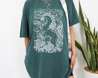 Mythical Kelpie Hippocampus Sea Creature Shirt Fantasycore Shirt Romantasy Shirt Whimsical Shirt Cryptozoology Shirt Mythical Medieval Shirt