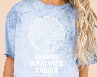 Camiseta Yin y Yang Camiseta Karma Chica Coco Chica Granola Ying Yang Camiseta Inspirada en el Océano Yin Yang Camiseta Mística Camiseta Espiritual Cosas Preppy