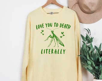 Praying Mantis Sweatshirt Praying Mantis Crewneck Insect Crewneck Shirt Praying Mantis Shirt Entomology Shirt Insects Shirt Bug Sweatshirt