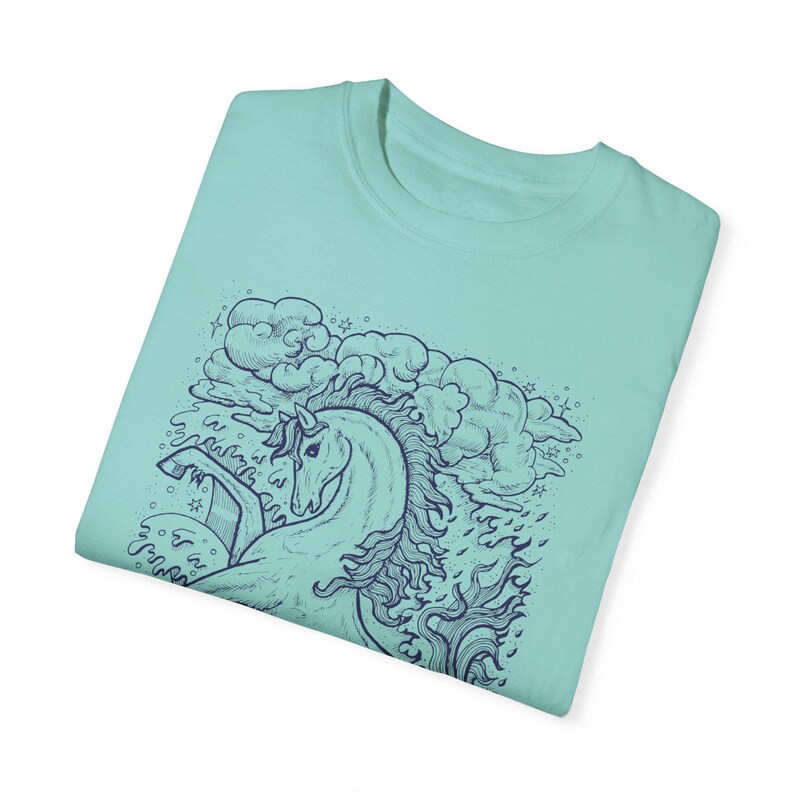 Mythical Kelpie Hippocampus Sea Creature Shirt Fantasycore Shirt Romantasy Shirt Whimsical Shirt Cryptozoology Shirt Mythical Medieval Shirt image 8