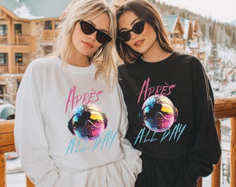 Sudadera Après Ski Sudadera de esquí unisex Jersey de esquí Camisa de esquí Cuello redondo Sudadera de esquí Hombre Regalo de esquí Regalos de esquí Sudadera de montaña