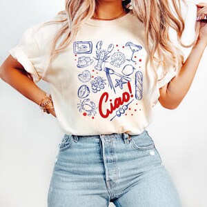 Ciao Shirt Italian Shirt Pasta Shirt Tinned Fish Shirt Italy Lover Gift Sardines Shirt Ciao Coastal Shirt Citrus Shirt Italia Shirt Olives