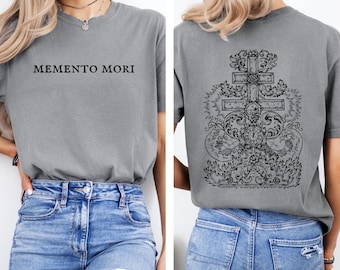 Memento Mori Memento Mori Shirt Memento Mori Skull Memento Mori Tee Death Shirt Literature Shirt Philosophy Shirt Latin Shirt Stoic Shirt