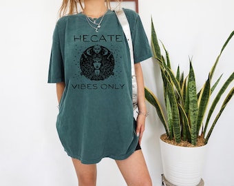 Hecate Vibes Only Whimsigothic Shirt Dark Feminine Energy Hecate Shirt Greek Goddess Shirt Pagan Shirt Greek Mythology Hekate Moon Goddess