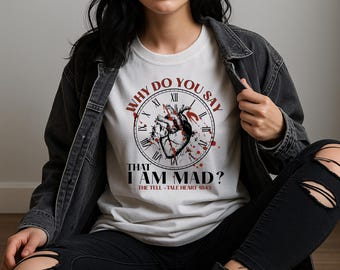 Camiseta de Edgar Allan Poe, regalo de poeta para lector, camiseta Booktrovert, Dark Academia Poetcore, camiseta Poetcore, camisetas de poesía, camiseta emo, camiseta de escritor