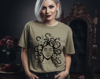 Medusa Shirt Medusa Feminine Energy Snake Shirt Mythology Shirt Feminist Shirt Medusa Snake Shirt Feminine Rage Medusa Feminist Girl Power