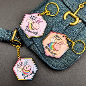 Cute Bee Keychain /Pride gift /Kawaii