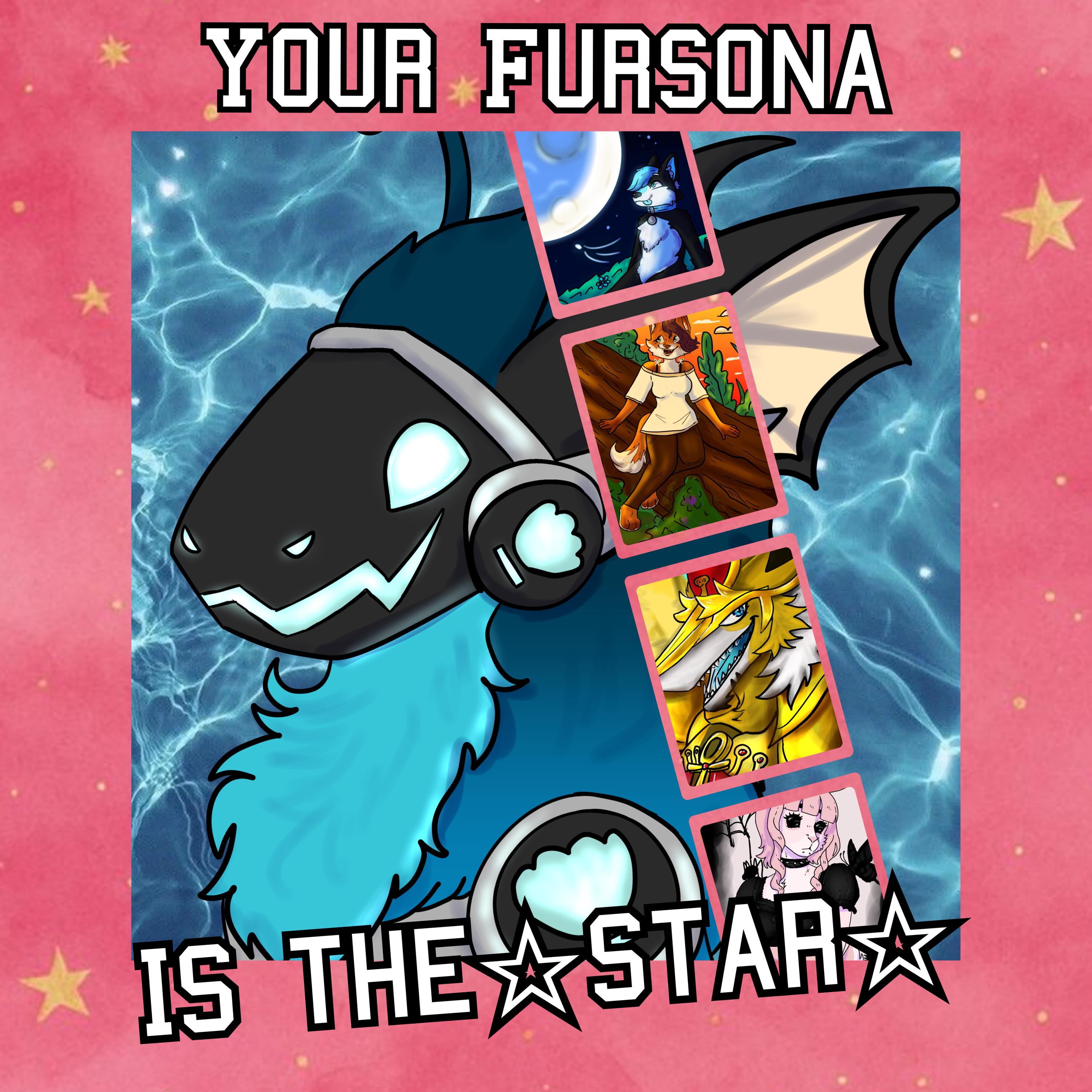 Custom Fursona Merch Box Personalized Furry Art Gift Stickers, Keychain, Pins & Prints