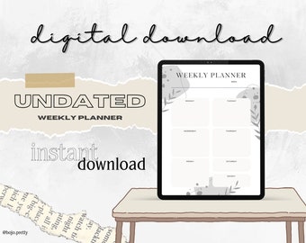 Minimalist Boho Digital Weekly Planner