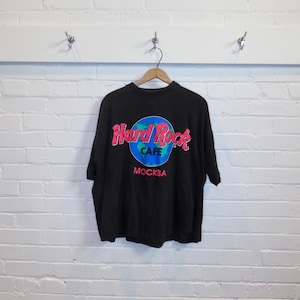 2000s Hard Rock Cafe Moscow Boxy Cropped T-shirt Size XL - Etsy