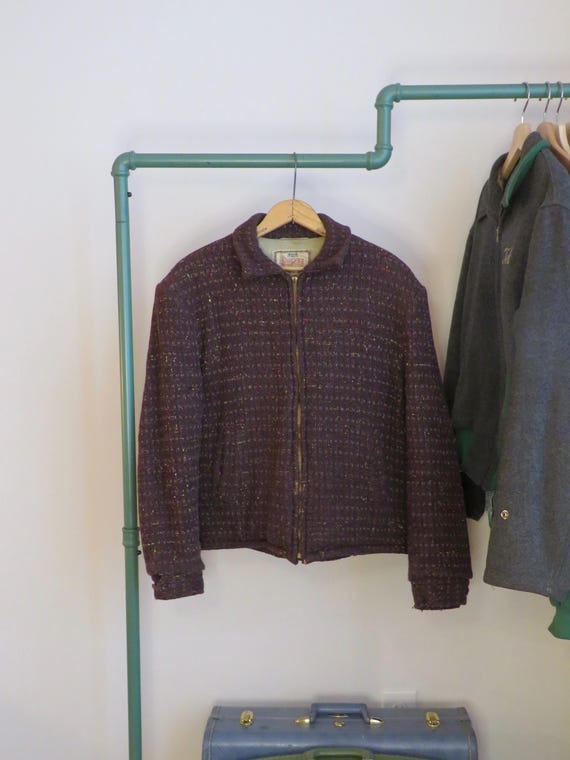 1950s Campus Green Wool Winter Coat